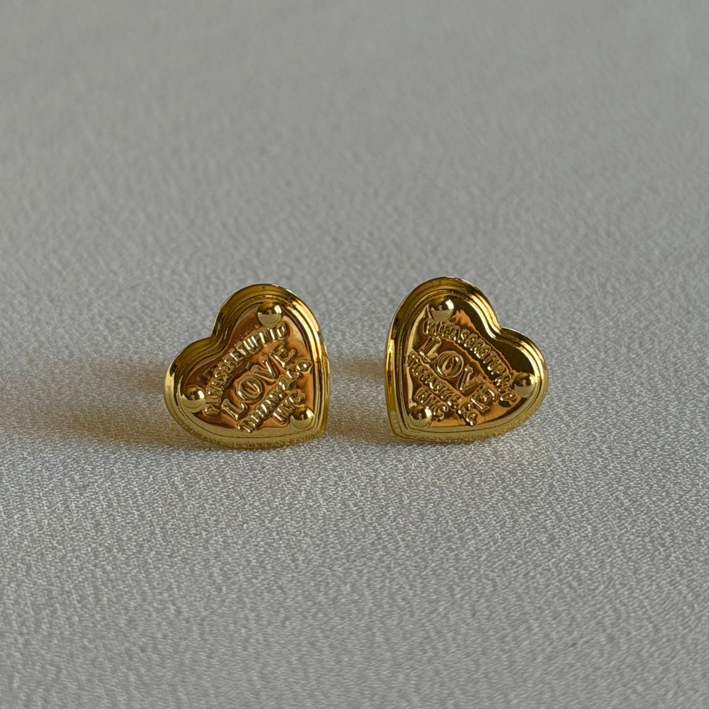 Amour Heart Stud Earrings