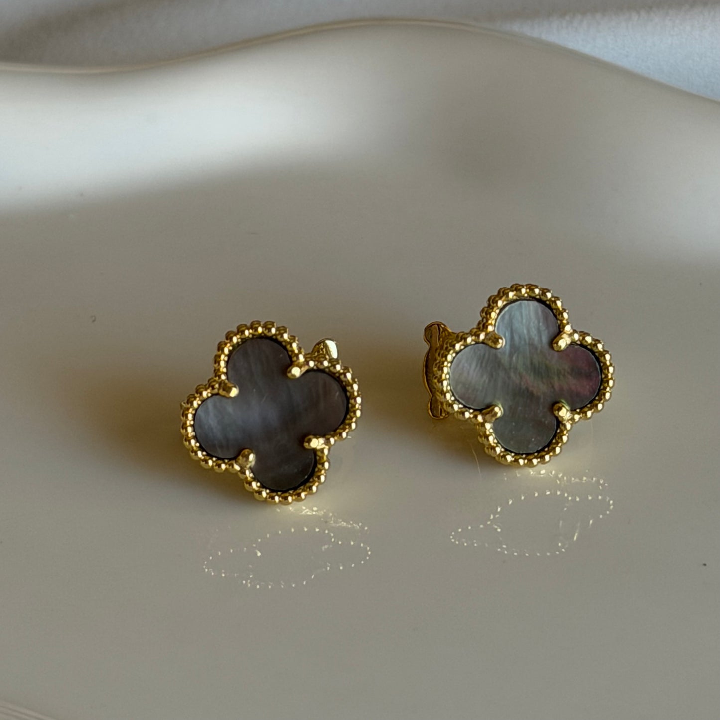 Clover Mother of Pearl Stud Earrings
