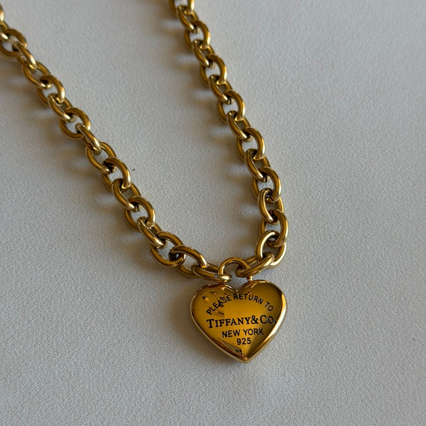 Bold Heart Chain Necklace