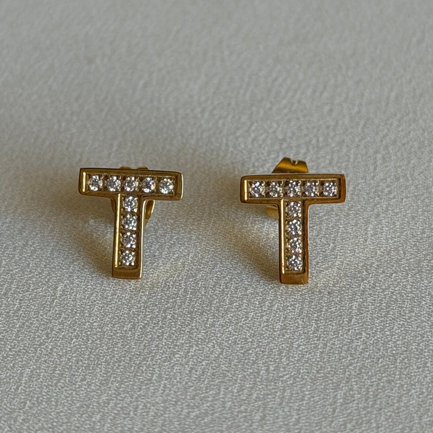 T-Bar Pavé Stud Earrings